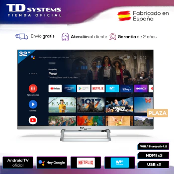 Smart TV 32" HD, televisores Official Google Chromecast,
